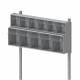 Pegasus PLY-TILT-56 Tilt-Bin Organizer and Holder with Pole Kit for PolyCart Series- 11 Compartment