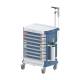 Pegasus PLY41-33333336-BB-EXLK-S Poly Pediatric Emergency Cart, 41" Height with Pull-and-Break External Lock, Blue - With Accessory Package 1 (Accessories are Sold Separately)