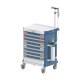 Pegasus PLY41-33333336-BB-TSL Poly Pediatric Emergency Cart, 41" Height with Twist-to-Cut Seal Lock, Blue - With Accessory Package 1 (Accessories are Sold Separately)