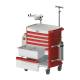Pegasus PLY41-333369-RR Poly Emergency Cart with 6 Drawers, 41" Height - Removable ISO6040 Drawer Modules (Breakaway Seal, Dividers, Oxygen Tank, and Hazard Bin are Sold Separately)