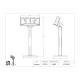 Poltex POC4GBST-S Point-of-Care Tilt Glove Box Holder with Acrylic Stand, 4 Box Capacity - Dimensions
