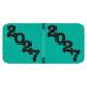 Arden Labe POYM-27-T4 POS Compatible POYM Series 2027 Year Labels - Size 3/4" H x 1 1/2" W