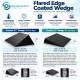 Phillips Safety PPFP-PCBG MR Safe Coated Foam Positioner 21 Degree Wedge, Flared Edge, Product Infographic (Other Size is Sold Separately)