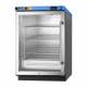 Accucold PTHC65GLHD Blanket Warmer with Stainless Steel Exterior, 3 Chrome Shelves, Left Handle Door, 4.57 Cubic Feet - Angled Side View