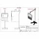 Phillips Safety PTO-002 Square Arm Overhead Lead Acrylic Mobile Barrier with Lead Curtain - Technical Drawing