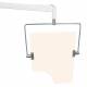 Phillips Safety PTO-008 Ceiling Mounted Overhead Lead Acrylic Barrier with Torso Cutout and Light - Close-Up Shield