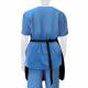 Phillips Safety Quickship LapGuard Lead Half Apron - Ripstop Blue (Back View)