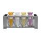 MTC Bio R0215 Reversible Magnetic Bead Separation Rack - Full View with Microtubes (Microtubes are Sold Separately)