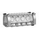 MTC Bio R0215 Reversible Magnetic Bead Separation Rack - Side View with PCR Tubes (PCR Tubes are Sold Separately)