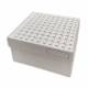 3" FlipTop Cardboard Freezer Box 100-Place with Attached Hinged Lid - White