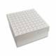 3" FlipTop Cardboard Freezer Box 81-Place with Attached Hinged Lid - White