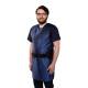 Phillips Safety RA-FFA-BACK Flexiback Frontal Apron with Back Support, Lightweight Lead - Nylon Fabric, Royal Blue with Black Trim, Left Angle View (Due to Variations in Lighting, Actual Colors May Differ; Other Items Shown are Not Included)