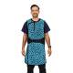 Phillips Safety RA-J1P Jacket One-Piece Wrap Around Apron - Nylon Fabric Animal Print Blue with Black Trim