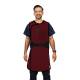 Phillips Safety RA-J1P Jacket One-Piece Wrap Around Apron - Nylon Fabric Burgundy with Black Trim