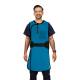 Phillips Safety RA-J1P Jacket One-Piece Wrap Around Apron - PVC EasyClean Fabric Cyan with Black Trim