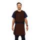 Phillips Safety RA-J1P Jacket One-Piece Wrap Around Apron - Nylon Fabric Dark Brown with Black Trim