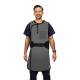 Phillips Safety RA-J1P Jacket One-Piece Wrap Around Apron - Polytron Fabric Gray with Black Trim