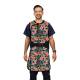 Phillips Safety RA-J1P Jacket One-Piece Wrap Around Apron - Nylon Fabric Hawaiian Flowers with Black Trim