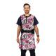 Phillips Safety RA-J1P Jacket One-Piece Wrap Around Apron - Nylon Fabric Graffiti Hearts with Black Trim
