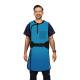 Phillips Safety RA-J1P Jacket One-Piece Wrap Around Apron - Polytron Fabric Light Blue with Black Trim
