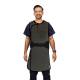 Phillips Safety RA-J1P Jacket One-Piece Wrap Around Apron - Ripstop Fabric Light Gray with Black Trim