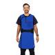 Phillips Safety RA-J1P Jacket One-Piece Wrap Around Apron - Nylon Fabric Medium Blue with Black Trim