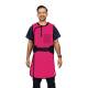 Phillips Safety RA-J1P Jacket One-Piece Wrap Around Apron - Nylon Fabric Pink with Black Trim
