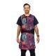 Phillips Safety RA-J1P Jacket One-Piece Wrap Around Apron - Nylon Fabric Pink Paisley with Black Trim