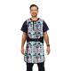 Phillips Safety RA-J1P Jacket One-Piece Wrap Around Apron - PVC EasyClean Fabric Pirates with Black Trim