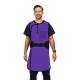 Phillips Safety RA-J1P Jacket One-Piece Wrap Around Apron - Nylon Fabric Purple with Black Trim