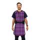 Phillips Safety RA-J1P Jacket One-Piece Wrap Around Apron - Nylon Fabric Purple Plaid with Black Trim