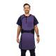 Phillips Safety RA-J1P Jacket One-Piece Wrap Around Apron - Polytron Fabric Purple with Black Trim