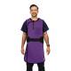 Phillips Safety RA-J1P Jacket One-Piece Wrap Around Apron - PVC EasyClean Fabric Purple with Black Trim