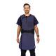 Phillips Safety RA-J1P Jacket One-Piece Wrap Around Apron - Ripstop Fabric Purple with Black Trim