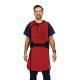 Phillips Safety RA-J1P Jacket One-Piece Wrap Around Apron - Nylon Fabric Red with Black Trim