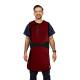 Phillips Safety RA-J1P Jacket One-Piece Wrap Around Apron - PVC EasyClean Fabric Red with Black Trim