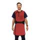 Phillips Safety RA-J1P Jacket One-Piece Wrap Around Apron - Ripstop Fabric Red with Black Trim