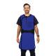 Phillips Safety RA-J1P Jacket One-Piece Wrap Around Apron - Nylon Fabric Royal Blue with Black Trim