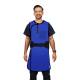 Phillips Safety RA-J1P Jacket One-Piece Wrap Around Apron - Polytron Fabric Royal Blue with Black Trim