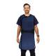 Phillips Safety RA-J1P Jacket One-Piece Wrap Around Apron - Ripstop Fabric Royal Blue with Black Trim