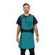 Phillips Safety RA-J1P Jacket One-Piece Wrap Around Apron - Nylon Fabric Turquoise with Black Trim