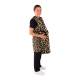 Phillips Safety RA-PRJ1P Maternity Reverse Wrap Jacket One-Piece Apron, Lead Free - Nylon Fabric Cheetah with Black Trim