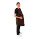 Phillips Safety RA-PRJ1P Maternity Reverse Wrap Jacket One-Piece Apron, Lead Free - Nylon Fabric Dark Brown with Black Trim