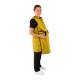 Phillips Safety RA-PRJ1P Maternity Reverse Wrap Jacket One-Piece Apron, Lead Free - Nylon Fabric Gold with Black Trim