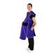 Phillips Safety RA-PRJ1P Maternity Reverse Wrap Jacket One-Piece Apron, Lead Free - Purple Nylon Fabric with Silver Trim Left Side View (Due to Variations in Lighting, Actual Colors May Differ)