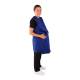 Phillips Safety RA-PRJ1P Maternity Reverse Wrap Jacket One-Piece Apron, Lead Free - Polytron Fabric Medium Blue with Black Trim