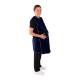 Phillips Safety RA-PRJ1P Maternity Reverse Wrap Jacket One-Piece Apron, Lead Free - Polytron Fabric Navy Blue with Black Trim
