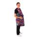 Phillips Safety RA-PRJ1P Maternity Reverse Wrap Jacket One-Piece Apron, Lead Free - Nylon Fabric Pink Paisley with Black Trim
