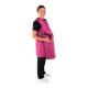 Phillips Safety RA-PRJ1P Maternity Reverse Wrap Jacket One-Piece Apron, Lead Free - Polytron Fabric Pink with Black Trim