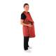 Phillips Safety RA-PRJ1P Maternity Reverse Wrap Jacket One-Piece Apron, Lead Free - Polytron Fabric Red with Black Trim